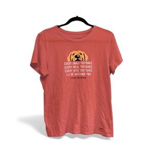 Life Is Good Coral Dog Graphic Tee